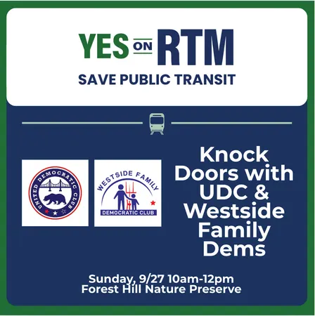 Canvassing with UDC and Westside Family Dems at Forest Hill in San Francisco