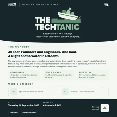 The TechTanic: Utrecht Tech Night on the water