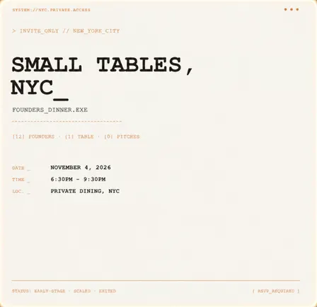 Small Tables, NYC