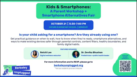 Kids & Smartphones: A Parent Workshop & Alternative Phone Fair