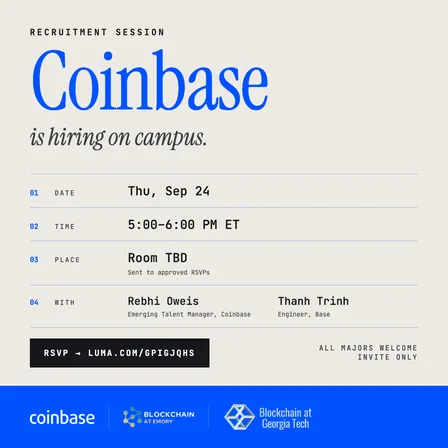 GT <> Emory Blockchain - Coinbase Recruitment