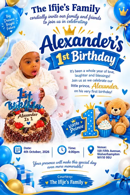 ALEXANDER'S FIRST BIRTHDAY