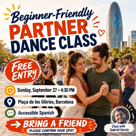 Beginner-Friendly Partner Dance Class @ Glóries Park, Barcelona