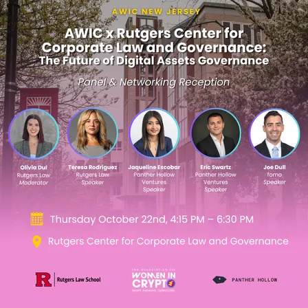 AWIC x Rutgers Center for Corporate Law and Governance: The Future of Digital Asset Governance