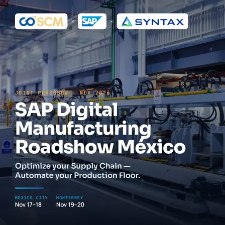 SAP Digital Manufacturing Roadshow Mexico — Mexico City