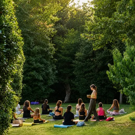 end of summer park yoga 🌅🧘‍♀️