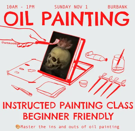 Oil Painting Class - Still Life Skull (Día de los Muertos Themed)