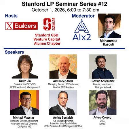 Stanford LP Series #12 (UBC Investment Management; RCP Advisors; Omidyar Network; DAFgiving360; Patrimium Multi-Family Office; Patrimium Asset Management; Ennea)