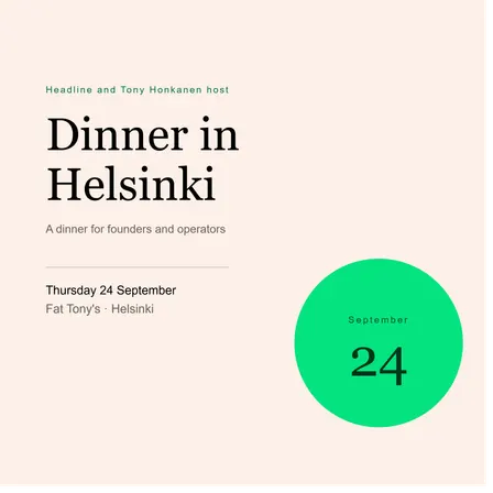 Builders & Operators dinner w/Tony Honkanen & Headline