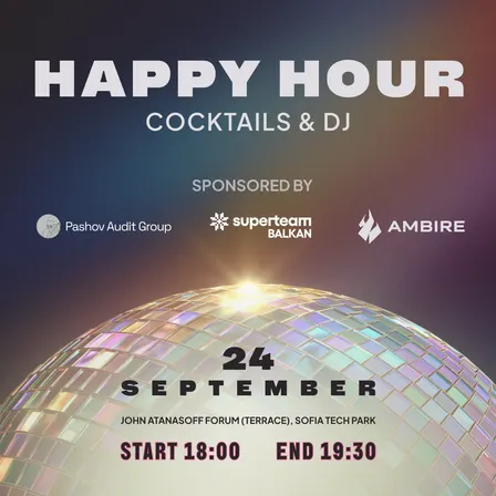 Blockchain Week Bulgaria - Happy Hour – Cocktails & DJ | Sponsored by Pashov Audit Group, Ambire & Superteam Balkan