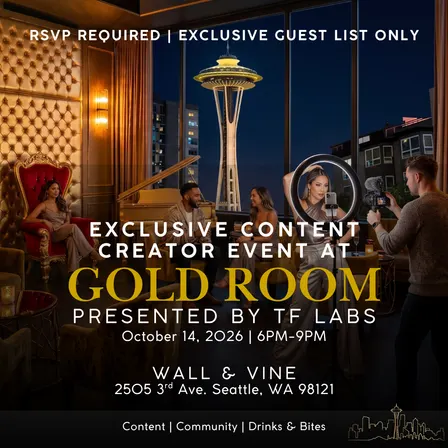 GOLD ROOM | Exclusive Content Creator Event presented by TF Labs and Wall&Vine
