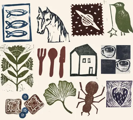 Print Club: Linocut Stamps Textiles