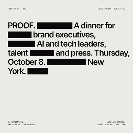 PRO°F: An AdWeek Brand Dinner by Levitate