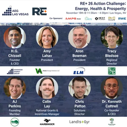 AEG RE+ 26 Action Challenge: Energy, Health & Prosperity