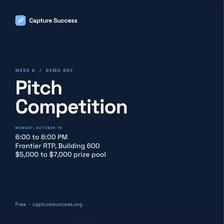 Capture Success Pitch Competition and Demo Day