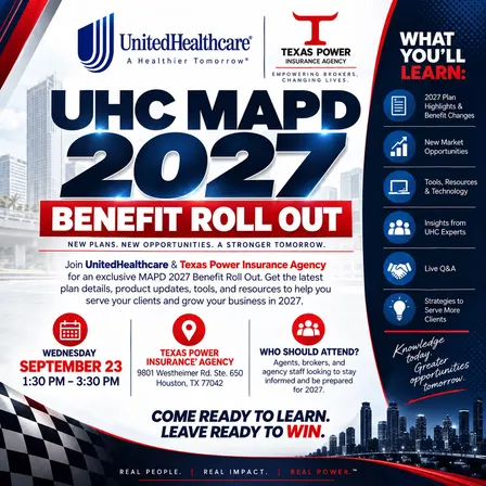 UHC/ Texas Power Insurance Benefit Roll Out