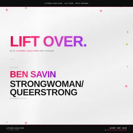 Strongwoman . QueerStrong with Ben Savin - A Liftover
