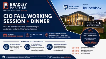 Bradley Partner CIO Fall Working Session + Dinner