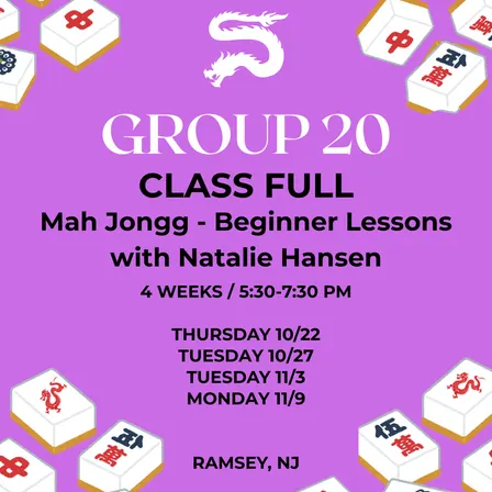 Beginner Mah Jongg Lessons - Group 20