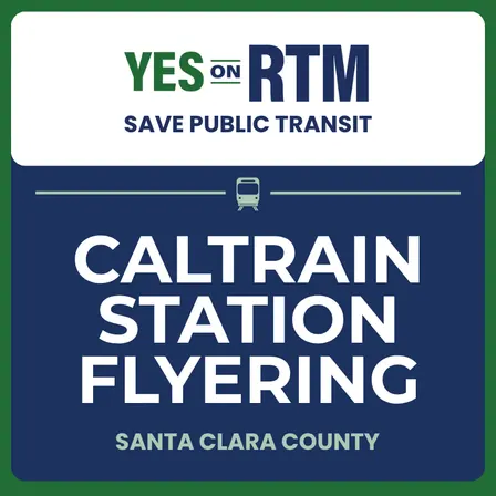 Flyering at Mountain View Caltrain Station