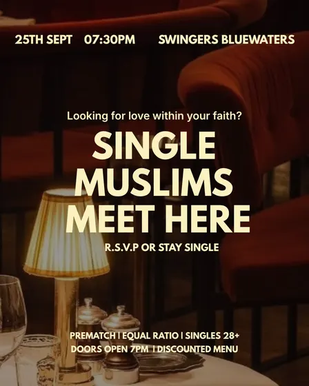 Only Muslim Dinner 28+| swingers, blue waters|25th Sept