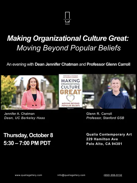 An Evening with Dean Jennifer A. Chatman & Professor Glenn R. Carroll