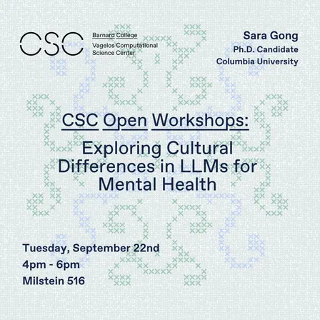 CSC Workshop – Exploring Cultural Differences in LLMs for Mental Health