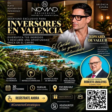 30/09 👉 DESAYUNO EXCLUSIVO | OPORTUNIDAD DE INVERSIÓN EN REPÚBLICA DOMINICANA