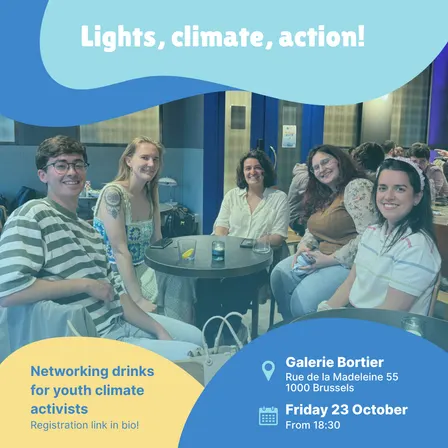 Lights, climate, action! Networking drinks for youth climate activists