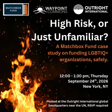 High Risk, or Just Unfamiliar? A Matchbox Fund case study on funding LGBTIQ+ outcomes, safely.