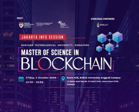 NTU Singapore to Jakarta: Master of Science in Blockchain (MSBT) Info Session