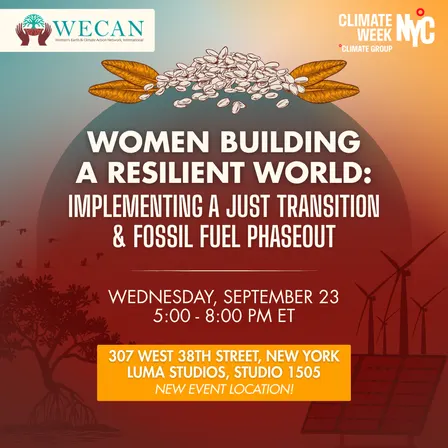 Women Building a Resilient World: Implementing a Just Transition and Fossil Fuel Phaseout