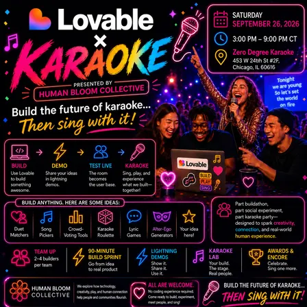 LOVABLE × KARAOKE: Build the future of karaoke…. Then sing with it!