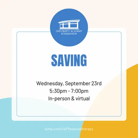Financial Literacy Series: Saving