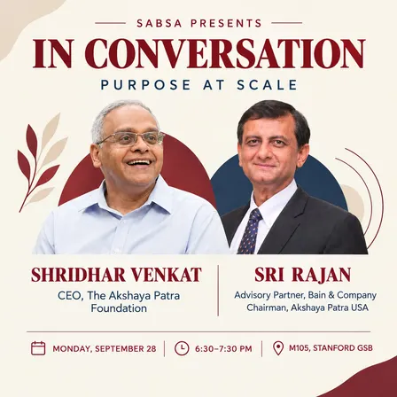 Meet a CEO with 2.35 Million Daily Customers and Zero Profits: Shridhar Venkat (CEO, Akshaya Patra) at the GSB