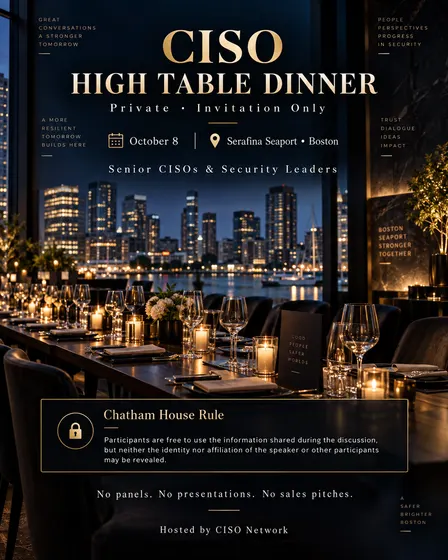 Boston Cybersecurity Leadership High Table Dinner