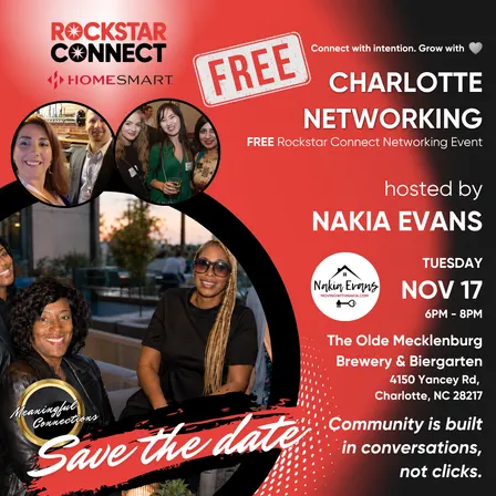 Free Charlotte Rockstar Connect Networking Event (November)