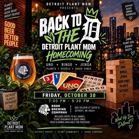 Back To The D: Detroit Plant Mom Game Night