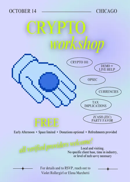 Chicagoland ZECsy Workshop: Cryptocurrency for Providers