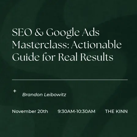 SEO & Google Ads Masterclass: Actionable Guide for Real Results