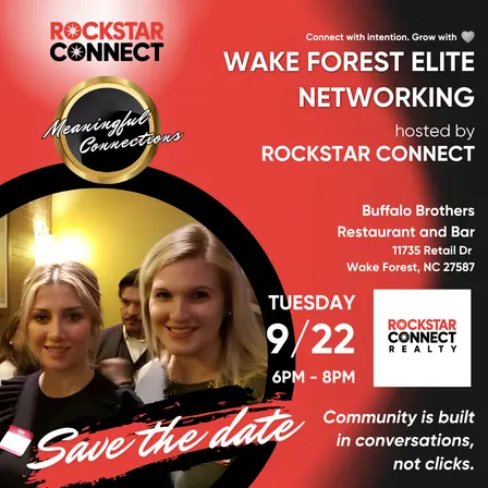 Free Wake Forest Elite Rockstar Connect Networking Event (September)