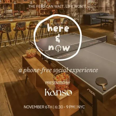 Here & Now: A Phone-Free Ping Pong Experience (NYC)