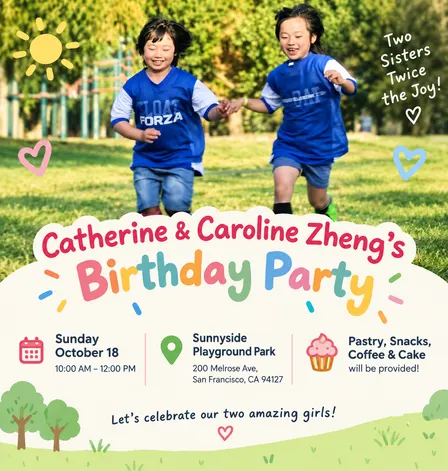 Catherine & Caroline Zheng’s 7th Birthday Celebration