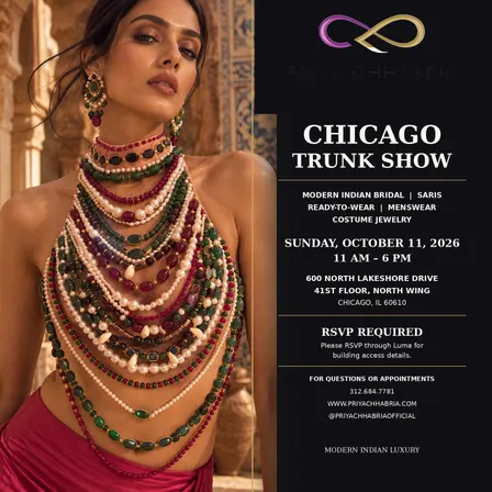 Priya chhabria Chicago Trunk Show