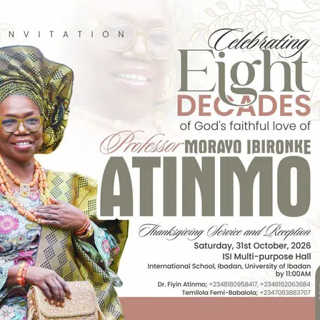 80th Birthday Party of Prof. Atinmo