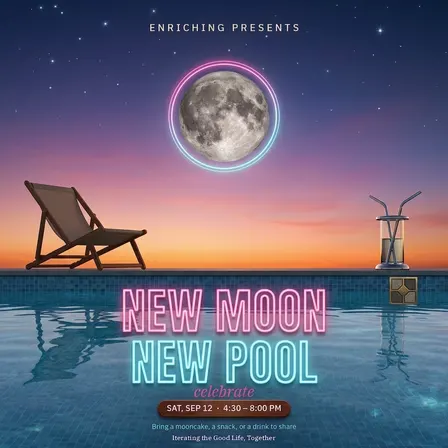 Mid Autumn Sunset Pool Party for Friends of Friends.