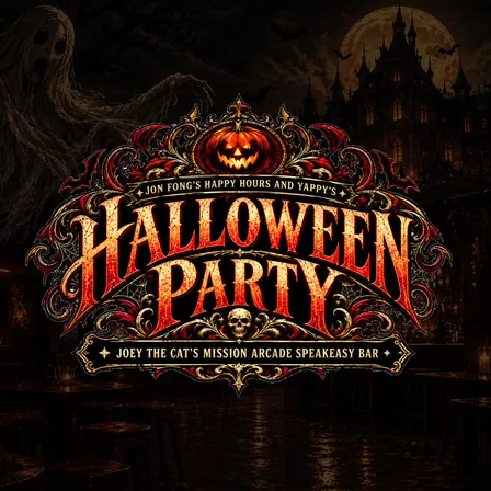 JF HH x Yappy's Halloween Party - @ Joey the Cat's Mission Arcade Speakeasy Bar