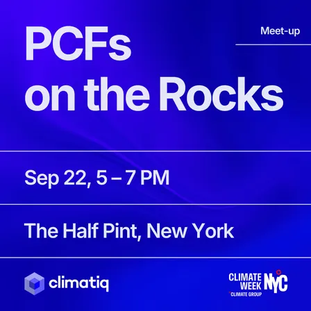 Climate Week NYC x Climatiq | PCFs on the Rocks