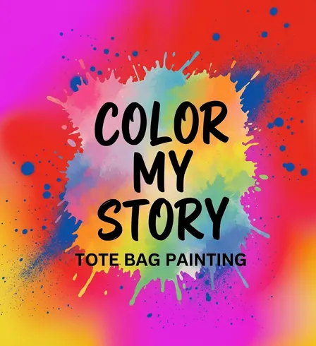 Color my Story Tote Bag Painting