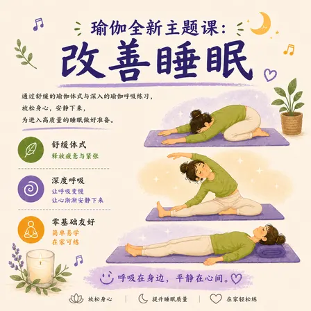 🌛 睡眠修复瑜伽 🧘 今夜好眠